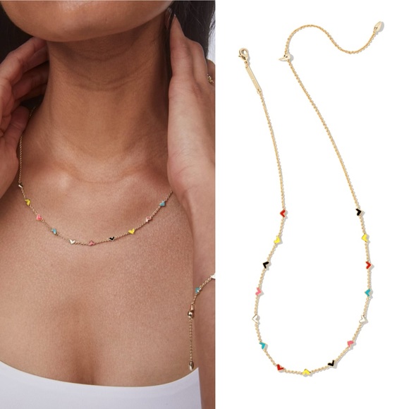 Kendra Scott Jewelry - •••SOLD•••NWT Kendra Scott Haven Heart Gold Strand Necklace in Multi Mix